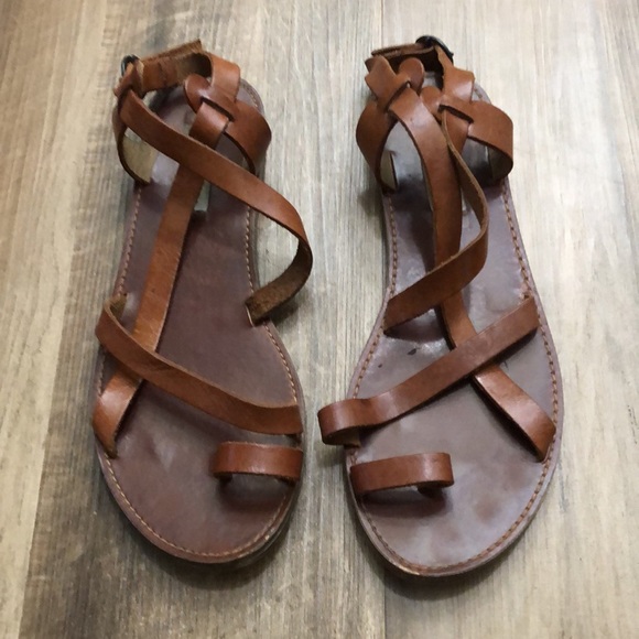 Steve Madden brown leather sandals 7.5 - Picture 2 of 4
